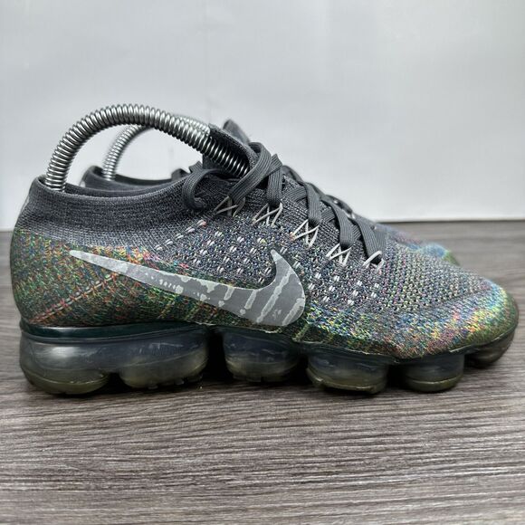 Nike Air Vapormax Flyknit Dark Grey Reflective‎ Silver Women’s Size 8 849557-019 - Picture 4 of 14
